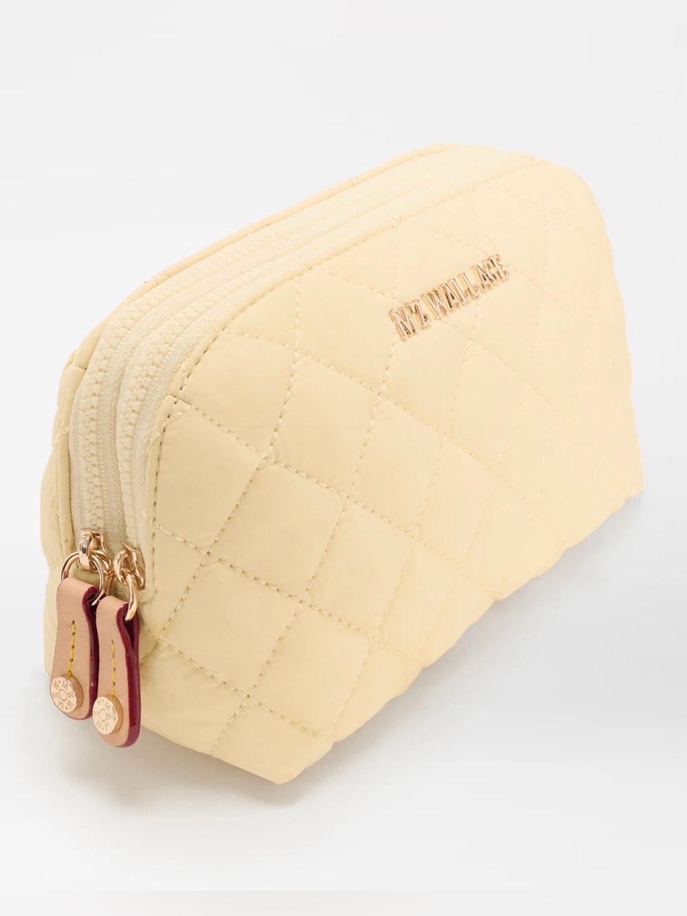 NWT MZ Wallace Chamomile Small Double Zip Cosmetic Bag